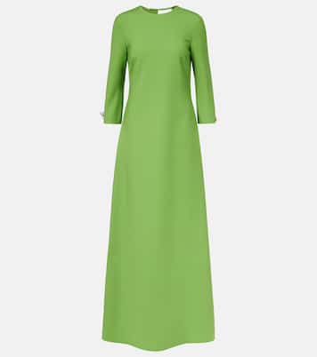 Embellished open-back wool-blend kaftan | Oscar de la Renta
