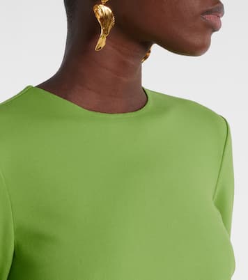 Embellished open-back wool-blend kaftan | Oscar de la Renta
