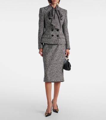 Double-breasted wool-blend jacket | Dolce&Gabbana