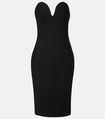 Strapless wool midi dress | Bottega Veneta