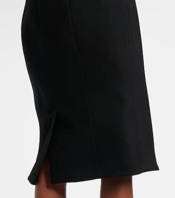 Strapless wool midi dress | Bottega Veneta