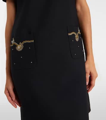 Robe Crepe Couture à ornements | Valentino