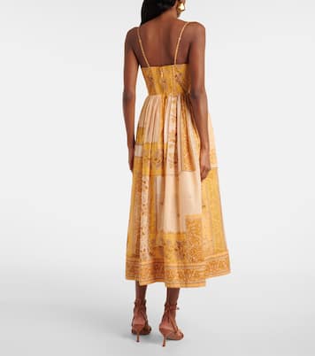Abito corsetto Lucky in cotone arricciato | Zimmermann