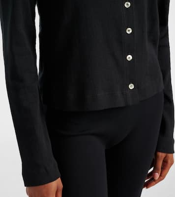 Pointelle cotton cardigan | Leset