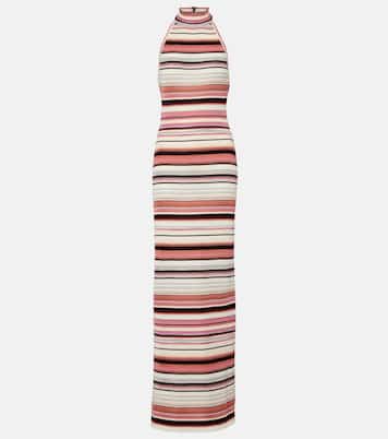 Striped halterneck maxi dress | Missoni