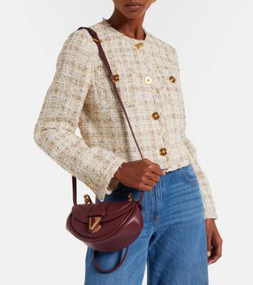 Virtus Small leather shoulder bag | Versace