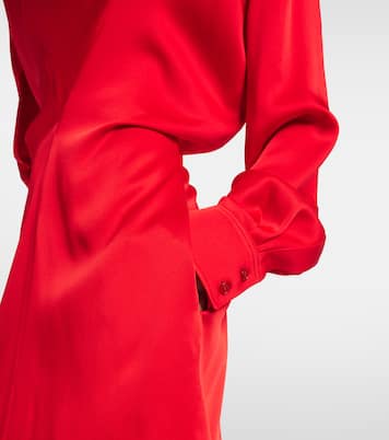 Cowl neck satin midi dress | Stella McCartney