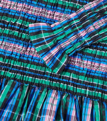 Lidia plaid shirred dress | The New Society