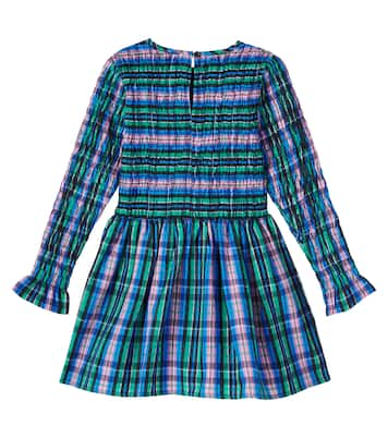 Lidia plaid shirred dress | The New Society