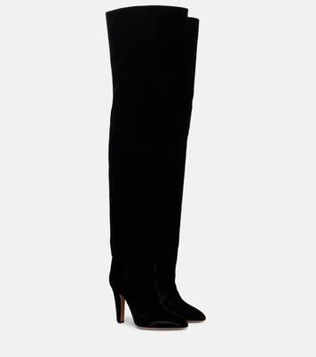 Elsa 100 velvet over-the-knee boots | Paris Texas