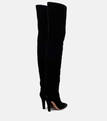 Elsa 100 velvet over-the-knee boots | Paris Texas