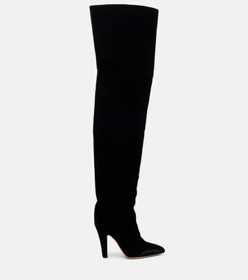 Elsa 100 velvet over-the-knee boots | Paris Texas