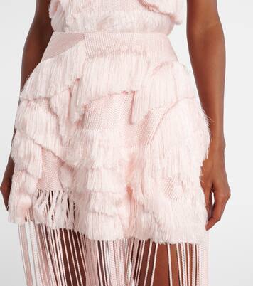 Fringed midi skirt | Xu Zhi