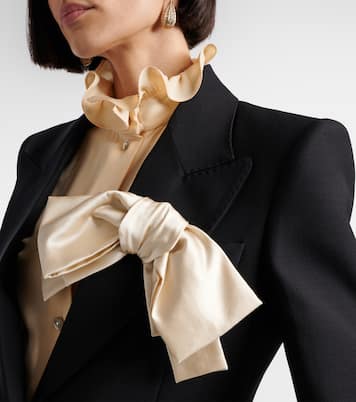 Crepe Couture bow-detail blazer | Valentino
