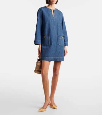 VGold chambray minidress | Valentino