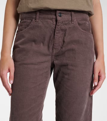 Carlyl mid-rise corduroy straight pants | The Row