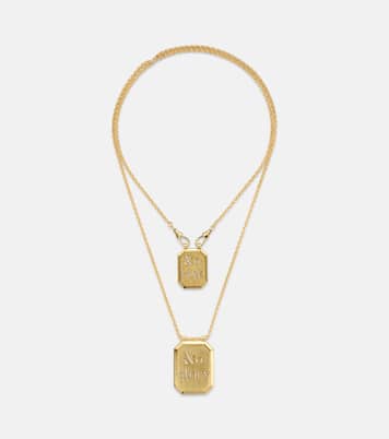 No Risk No Glory 18kt gold necklace with diamonds | Marie Lichtenberg