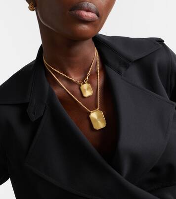 No Risk No Glory 18kt gold necklace with diamonds | Marie Lichtenberg