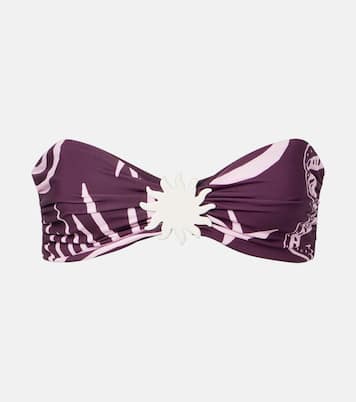 Maple printed bandeau bikini top | Cala de la Cruz