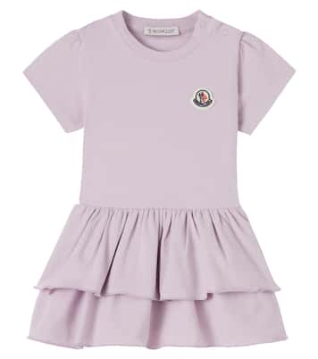 Logo cotton jersey dress | Moncler Enfant