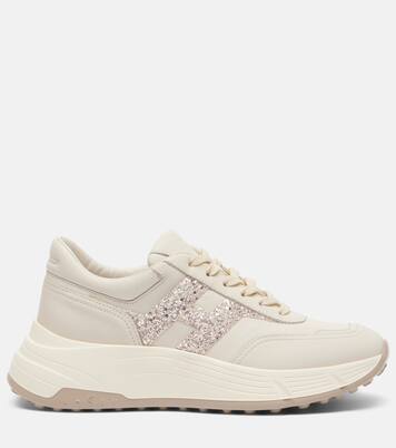 H669 glitter leather sneakers | Hogan