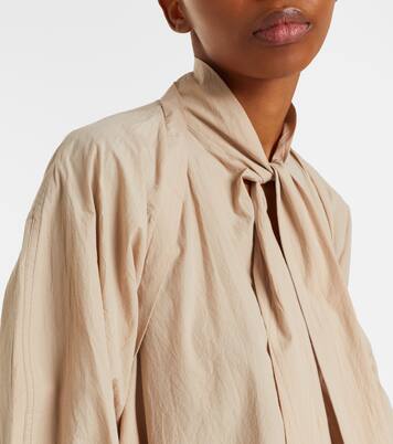 Tie-neck cotton crêpe blouse | Lemaire