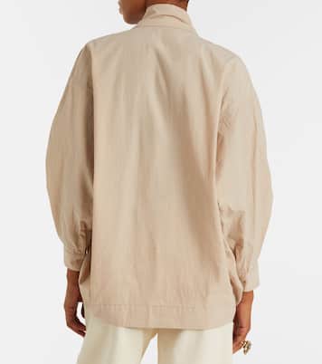 Tie-neck cotton crêpe blouse | Lemaire