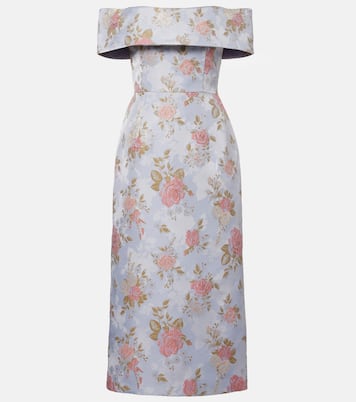 Gloria floral lamé brocade corset dress | Markarian