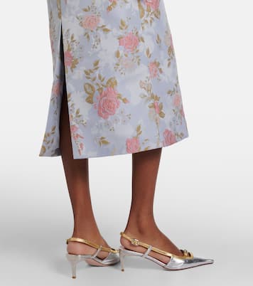 Gloria floral lamé brocade corset dress | Markarian