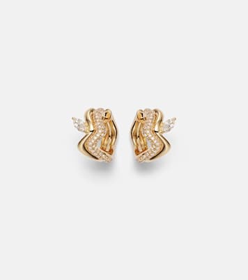 18kt gold (750/1000) earrings with diamonds | Shay Jewelry