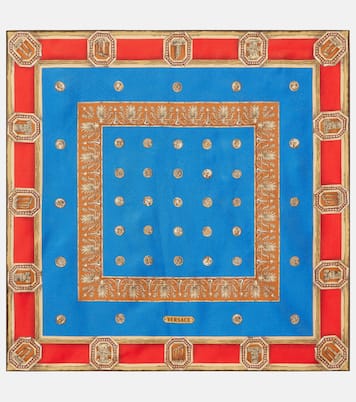 Sciarpa in twill di seta con stampa | Versace