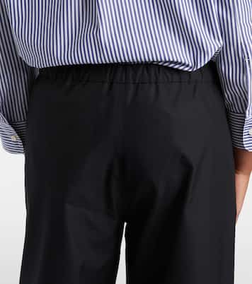 Pantaloni cropped Argento in cotone a gamba larga | 'S Max Mara