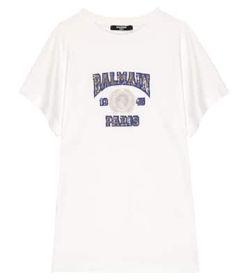 Camiseta de algodón con logo | Balmain Kids