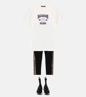 Camiseta de algodón con logo | Balmain Kids