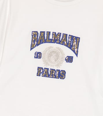 Camiseta de algodón con logo | Balmain Kids
