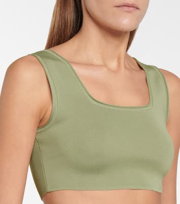 Ribbed-knit crop top | LOW CLASSIC