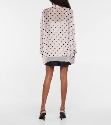 Camicia in chiffon di seta con ricamo | Prada