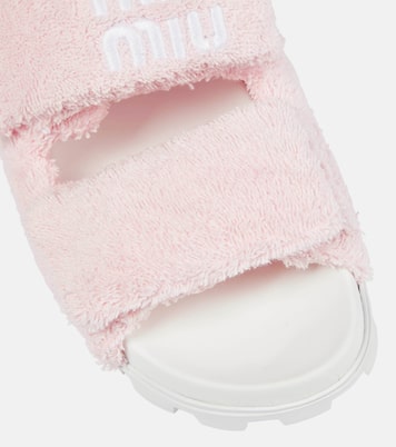 Sandalen aus Frottee | Miu Miu