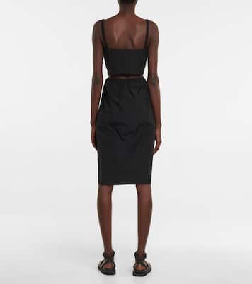 Robe midi Sky en coton mélangé | Deveaux New York