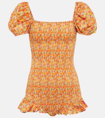 Combi-short Ginny en coton mélangé à fleurs | Caroline Constas