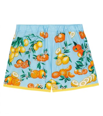 Shorts en popelín de algodón estampado | Dolce&Gabbana Kids
