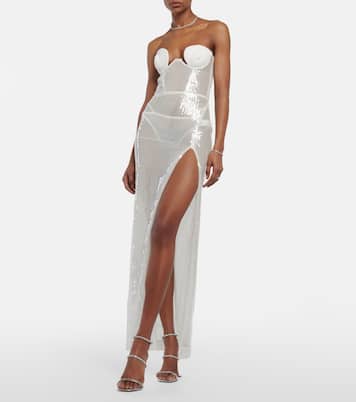 Bridal sequined gown | Nensi Dojaka