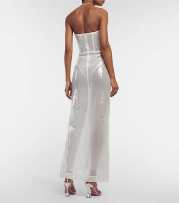 Bridal sequined gown | Nensi Dojaka