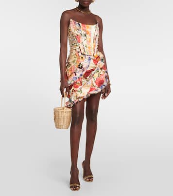 Wonderland linen and silk miniskirt | Zimmermann