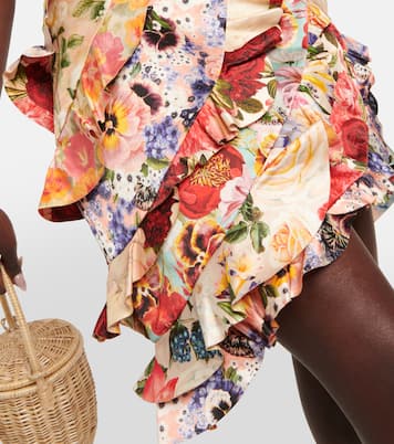Wonderland linen and silk miniskirt | Zimmermann