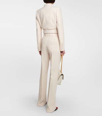 Weite Hose aus Woll-Crêpe | Gucci