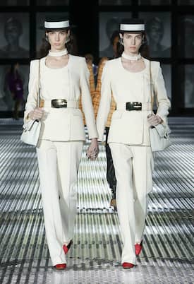 Weite Hose aus Woll-Crêpe | Gucci