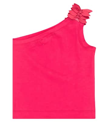 Tank top in misto cotone con fiocco | Monnalisa