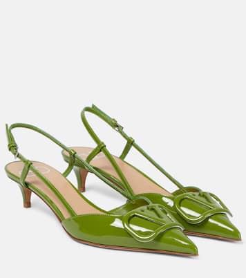 Slingback-Pumps VLogo Signature 50 aus Lackleder | Valentino Garavani
