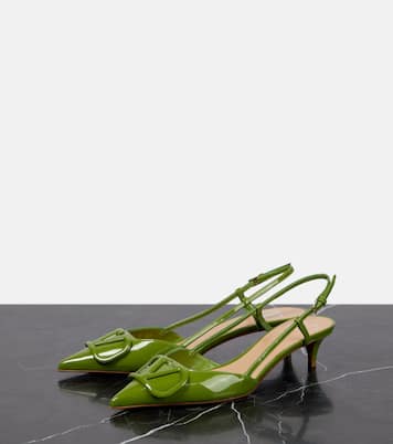 Slingback-Pumps VLogo Signature 50 aus Lackleder | Valentino Garavani